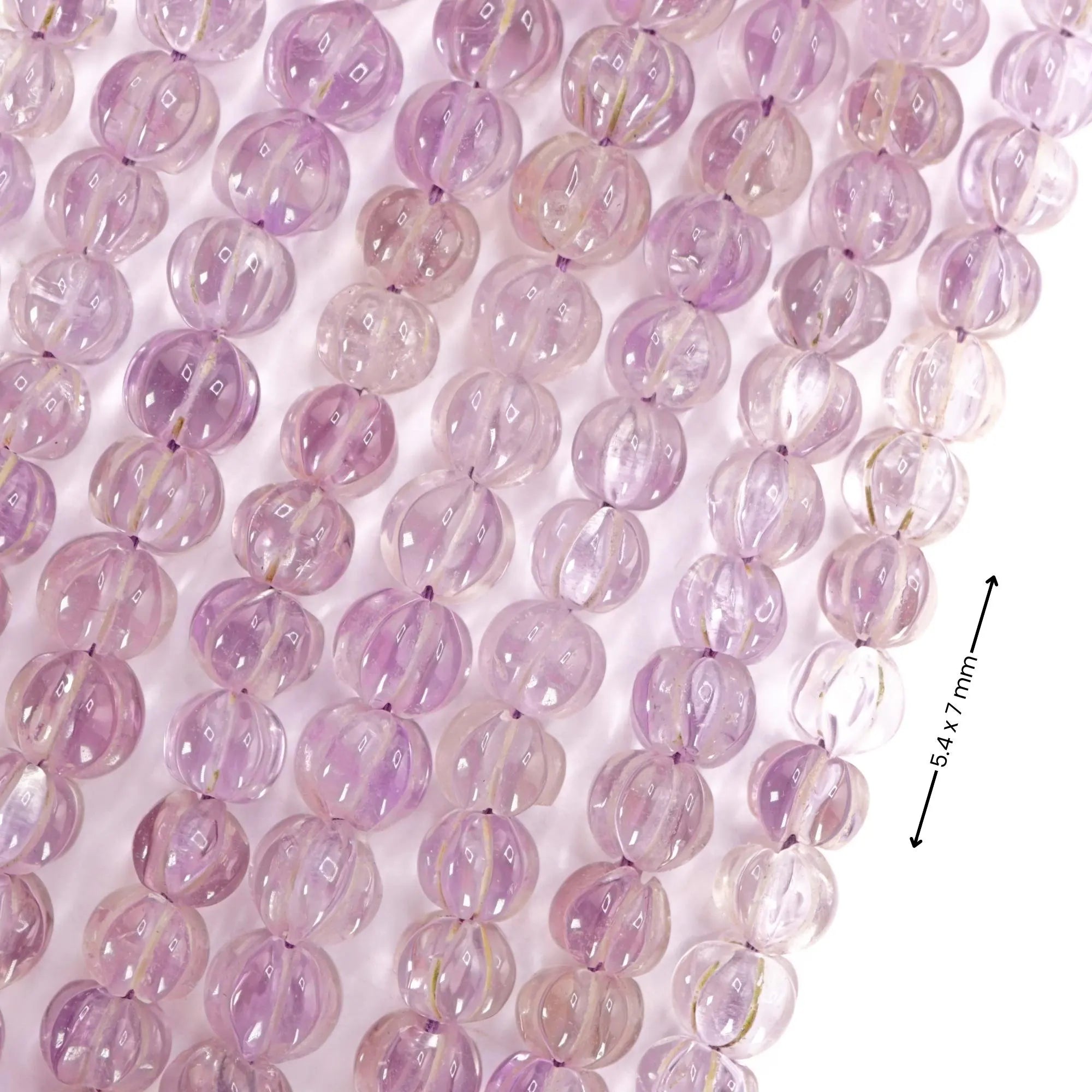 Amethyst Faceted Pumpkin Shape Gemstone Strand Beads