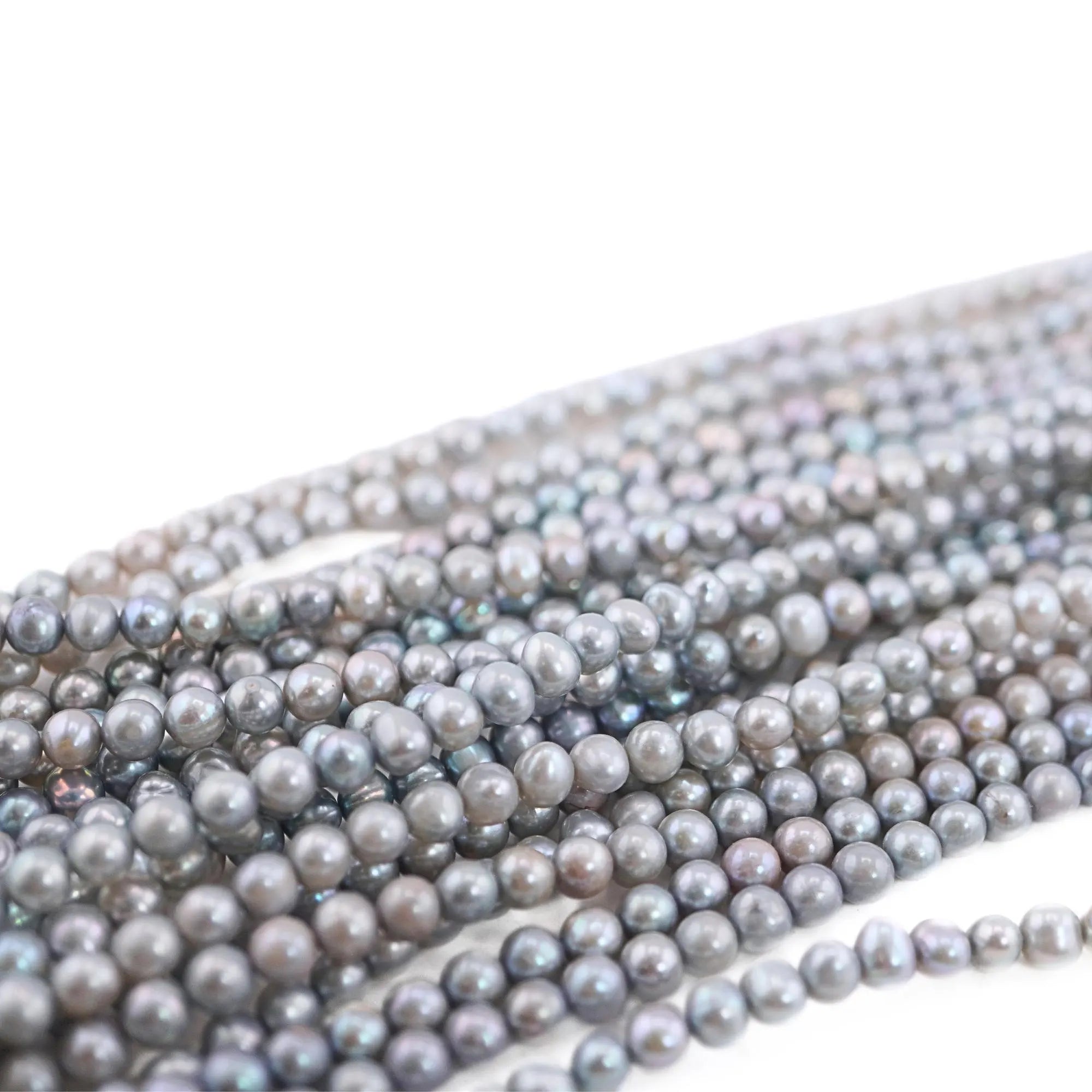 Blue potato shape real freshwater pearls