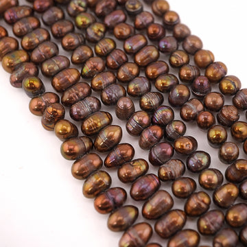 Chocolate freshwater pearls for jewelry