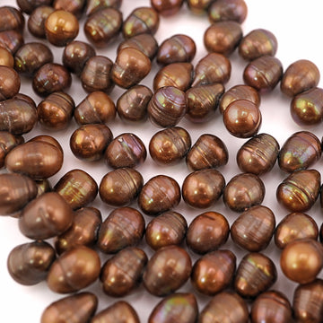 14 x 9 - 11 x 10 MM Chocolate Drop Freshwater Pearls Beads