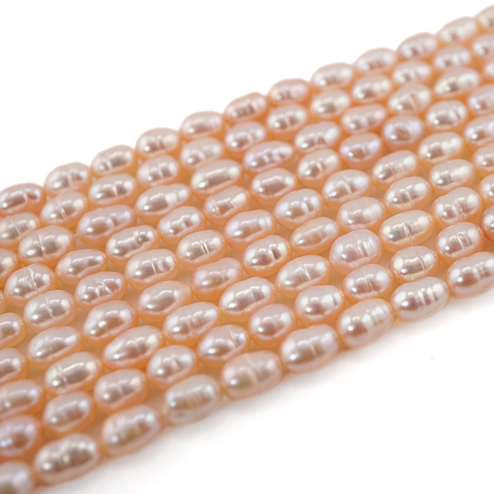Natural peach freshwater beads