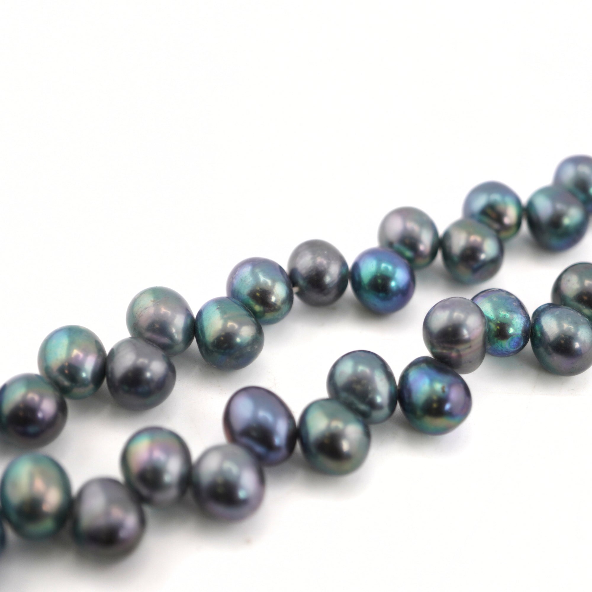 11 x 8 - 9 MM Peacock Potato Freshwater Pearls Beads