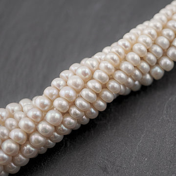 Gray Button Freshwater Pearl Beads