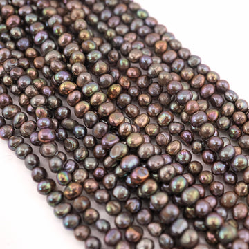 Gray potato freshwater pearls