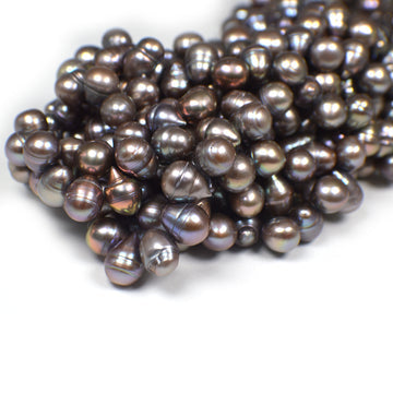 Iridescent Beads Peacock Tone