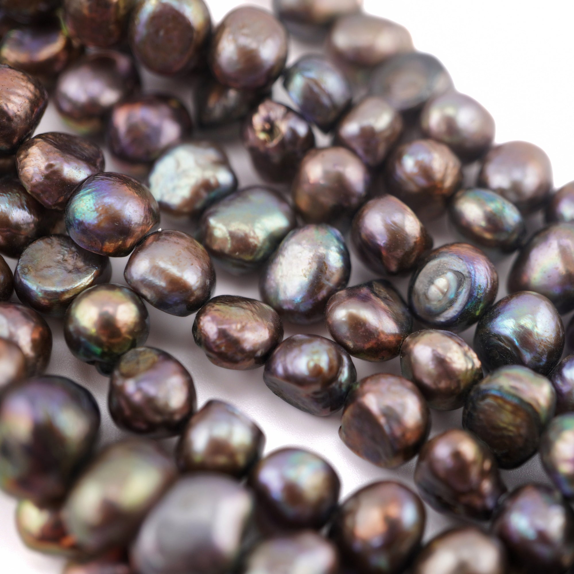 Iridescent Peacock Baroque Pearls for Jewelry