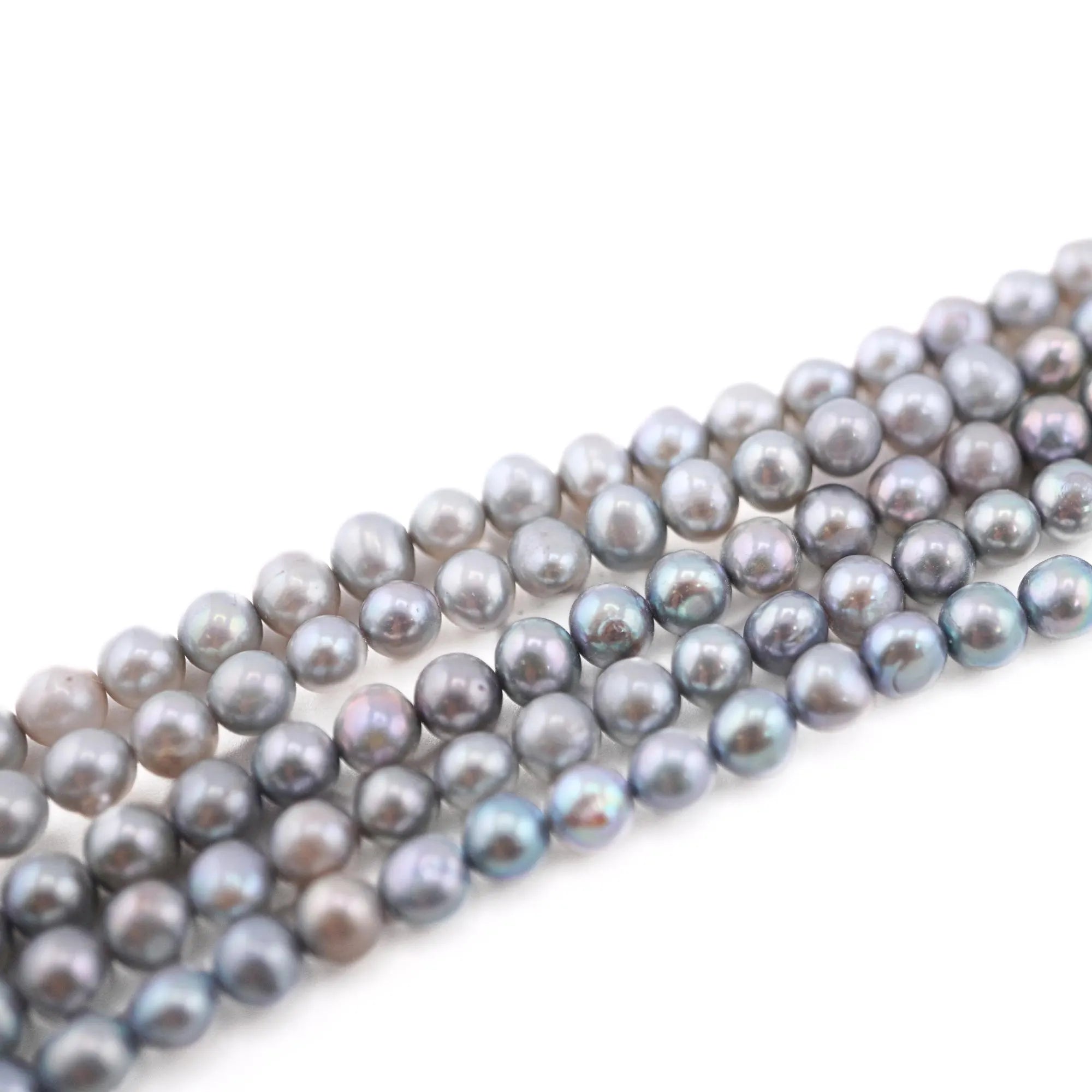 Light Aqua Blue Potato Freshwater Pearls Beads
