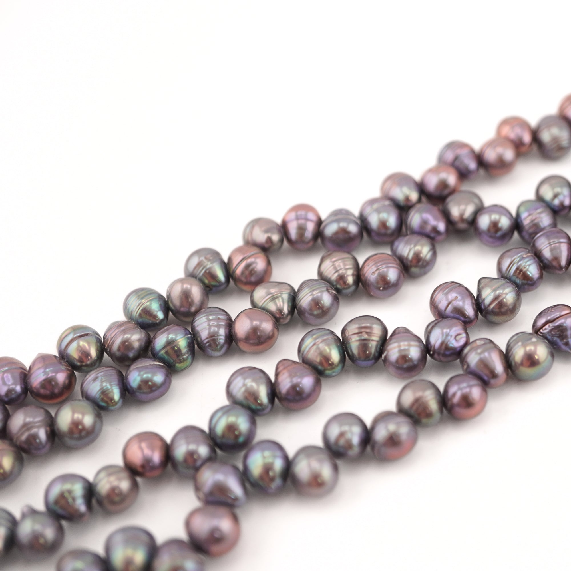 Natural Peacock Beads for Craft Projects