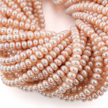Peach Freshwater Beads 6x3mm