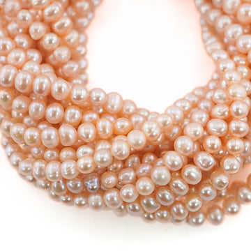 Peach Potato Freshwater Pearls Beads