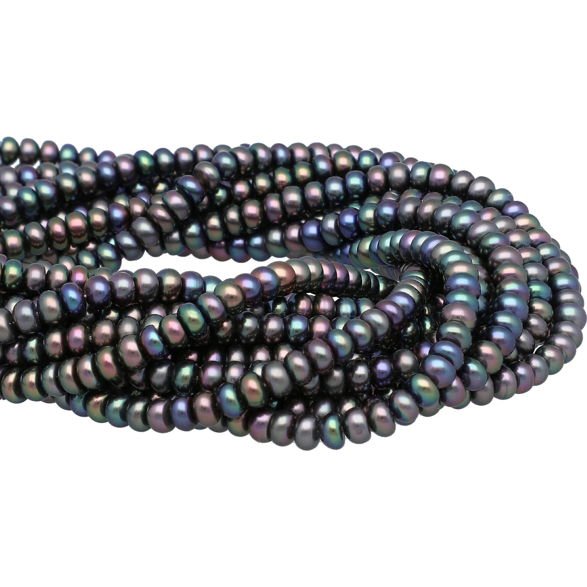 Peacock Button Shape Freshwater Pearls Beads