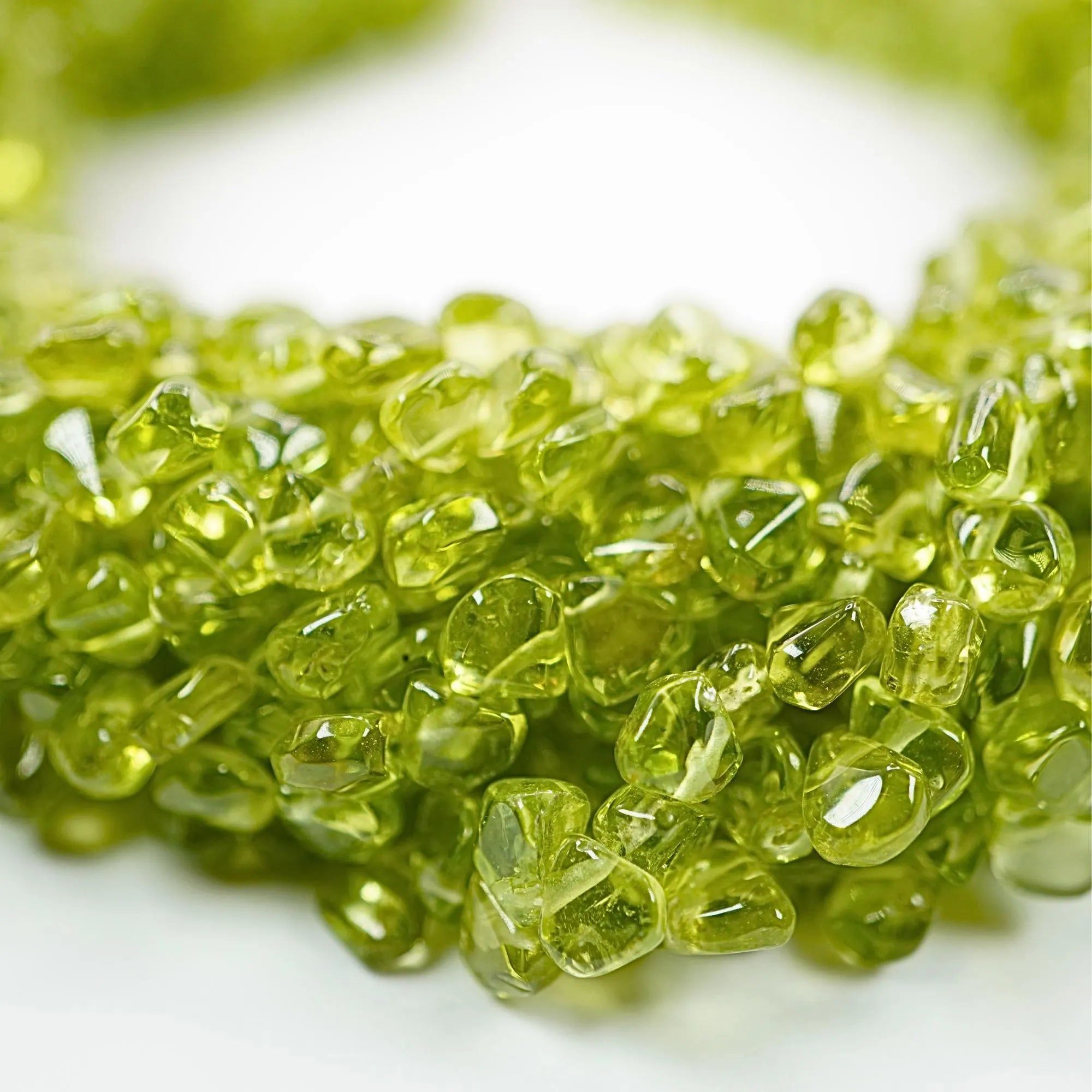 Peridot Smooth Heart Shape Gemstone Strand Beads