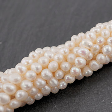White Freshwater Beads for Jewelry