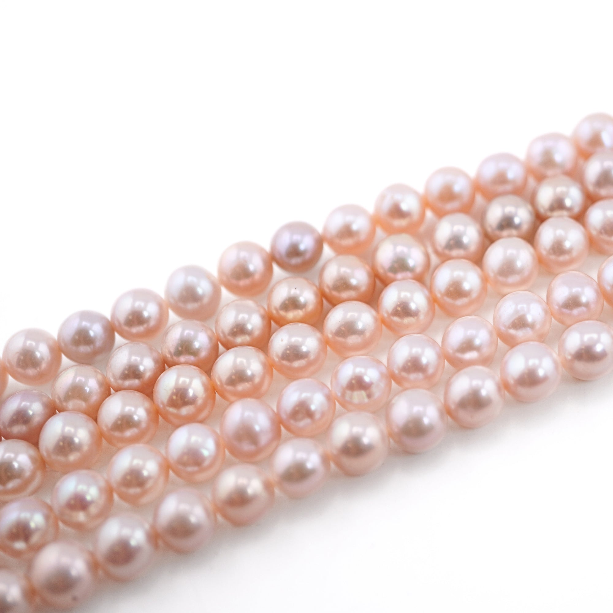 genuine peach pearl beads