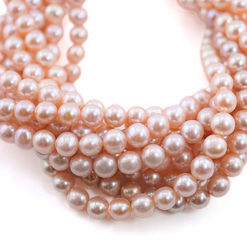 peach freshwater pearls