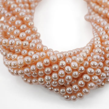 peach melon colored pearls
