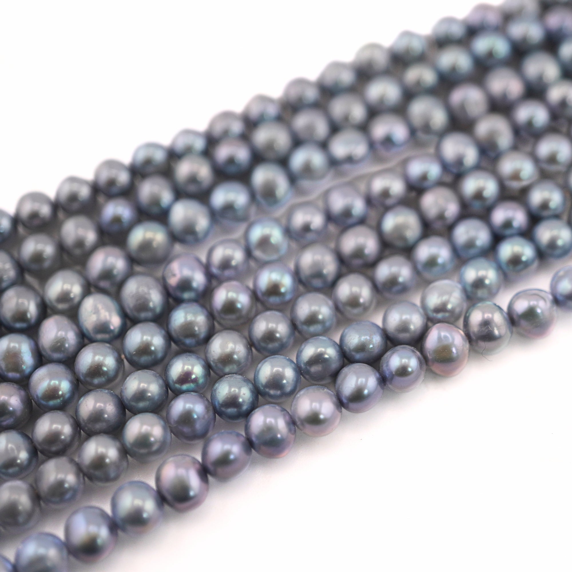 peacock navy blue freshwater beads