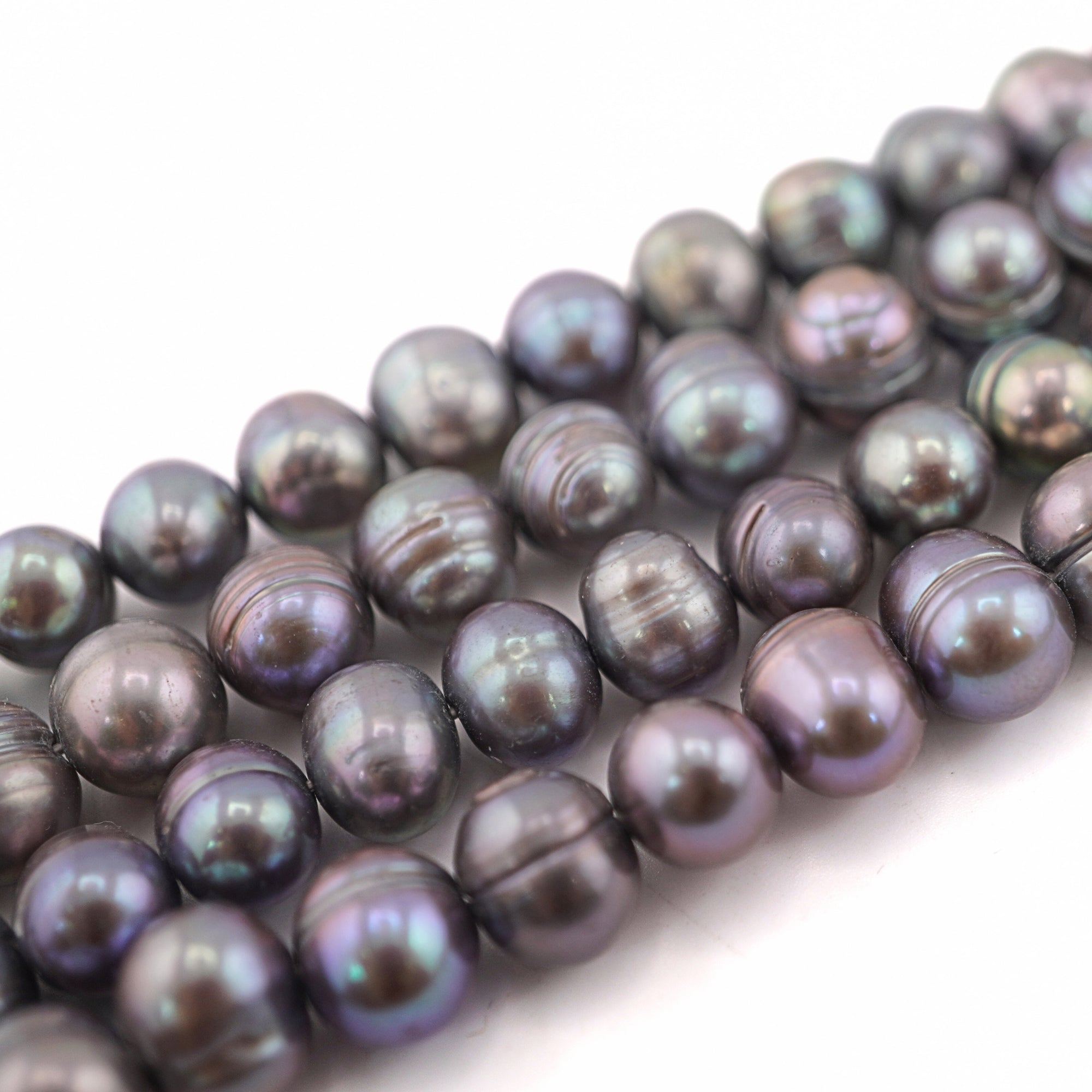 pearl round beads in peacock color