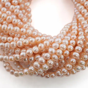 potato shape peach pearls