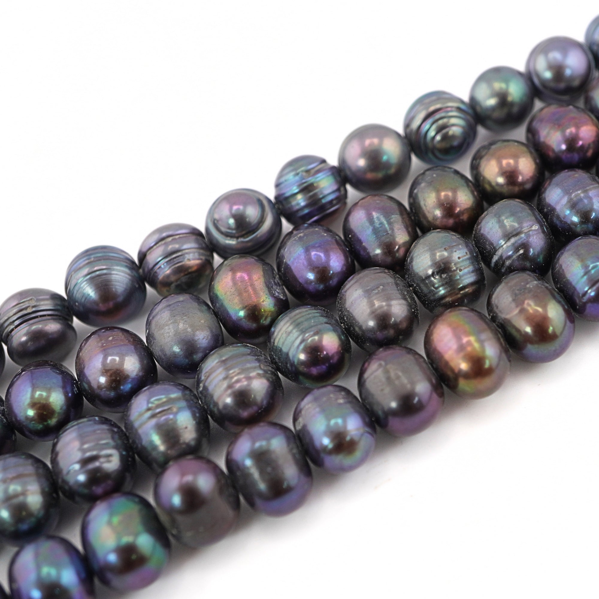 round pearls close-up view