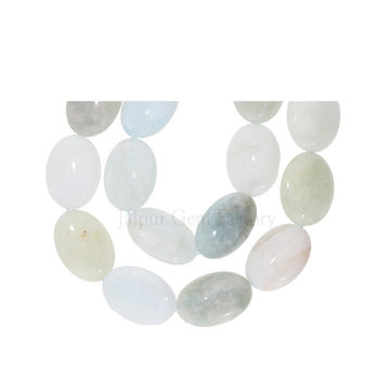 Aquamarine Smooth Oval Shape Beads