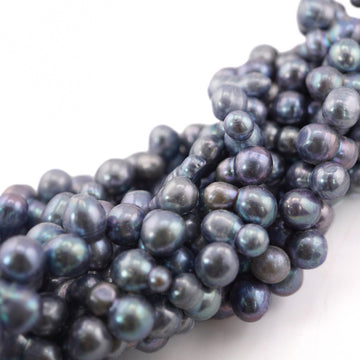 12x8 - 10x7 MM Sky Blue Baroque Freshwater Pearl Beads

