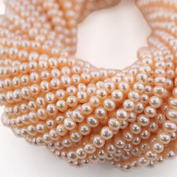 4MM melon cultured freshwater pearls

