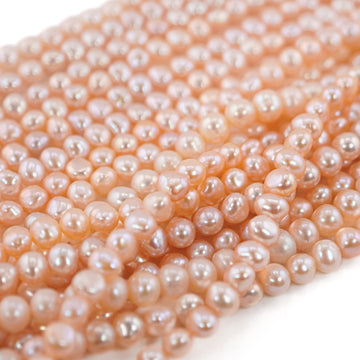 5MM peach freshwater pearls wholesale online