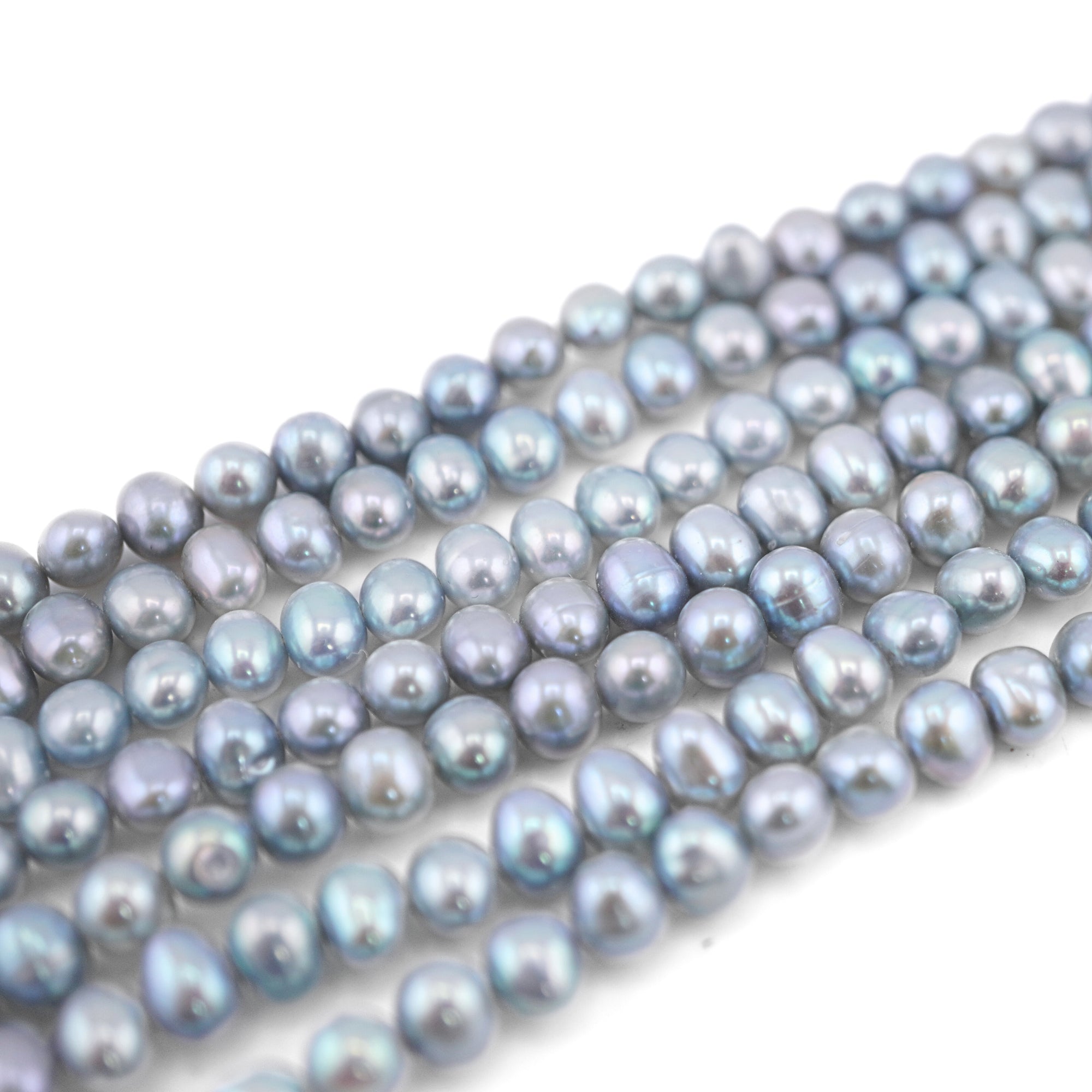 6x4 MM Sky Blue Pearl Jewelry Supplies

