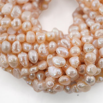 7x4 - 6x5 MM Peach Baroque Freshwater Pearls

