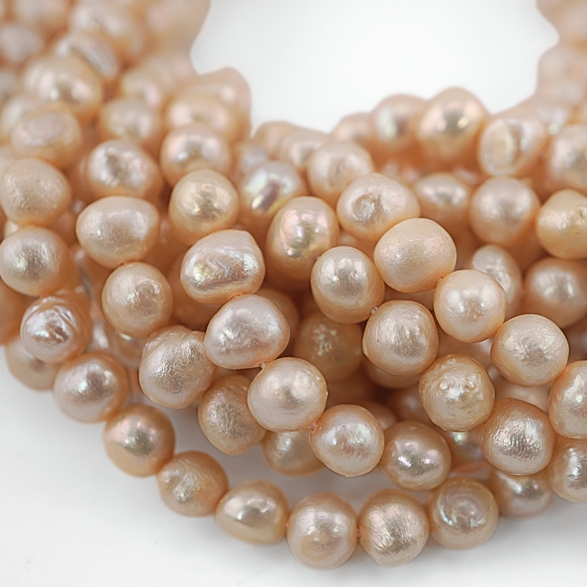 7x6mm Golden Freshwater Pearl Beads

