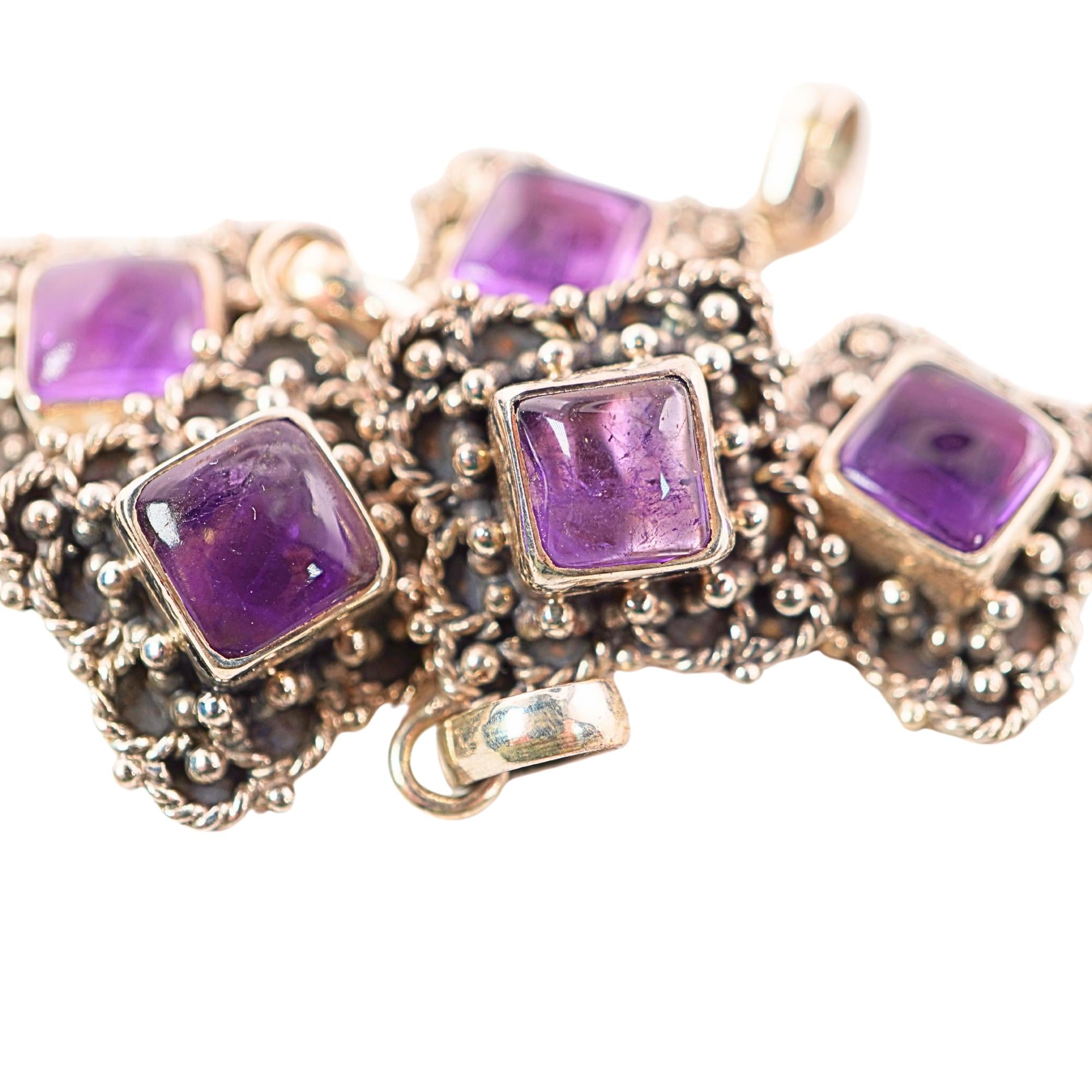 Antique Silver Oxidized Gemstone 