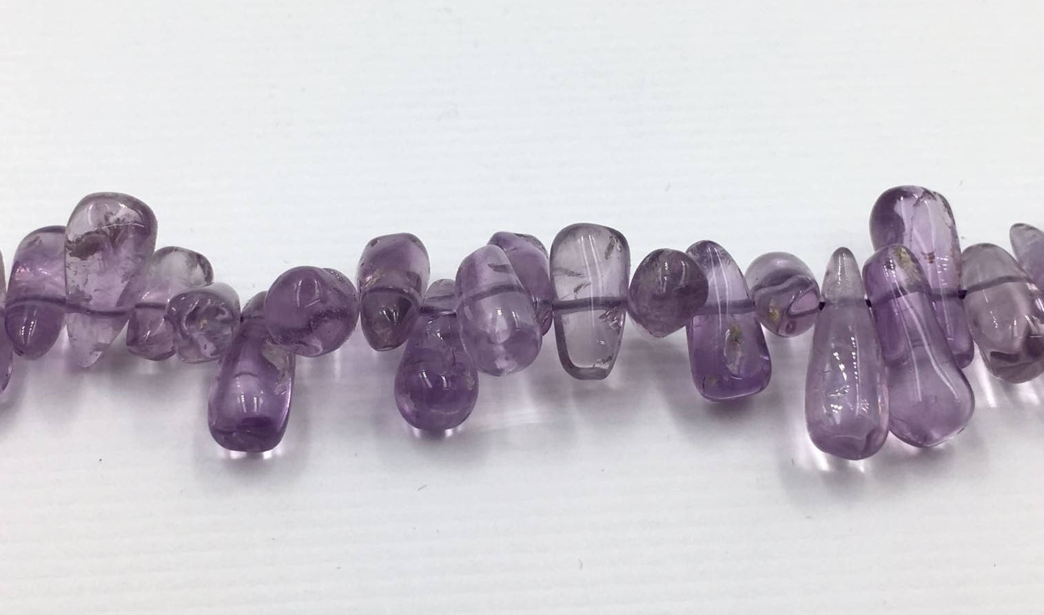 Amethyst Smooth Teardrop Shape Gemstone Strand Beads