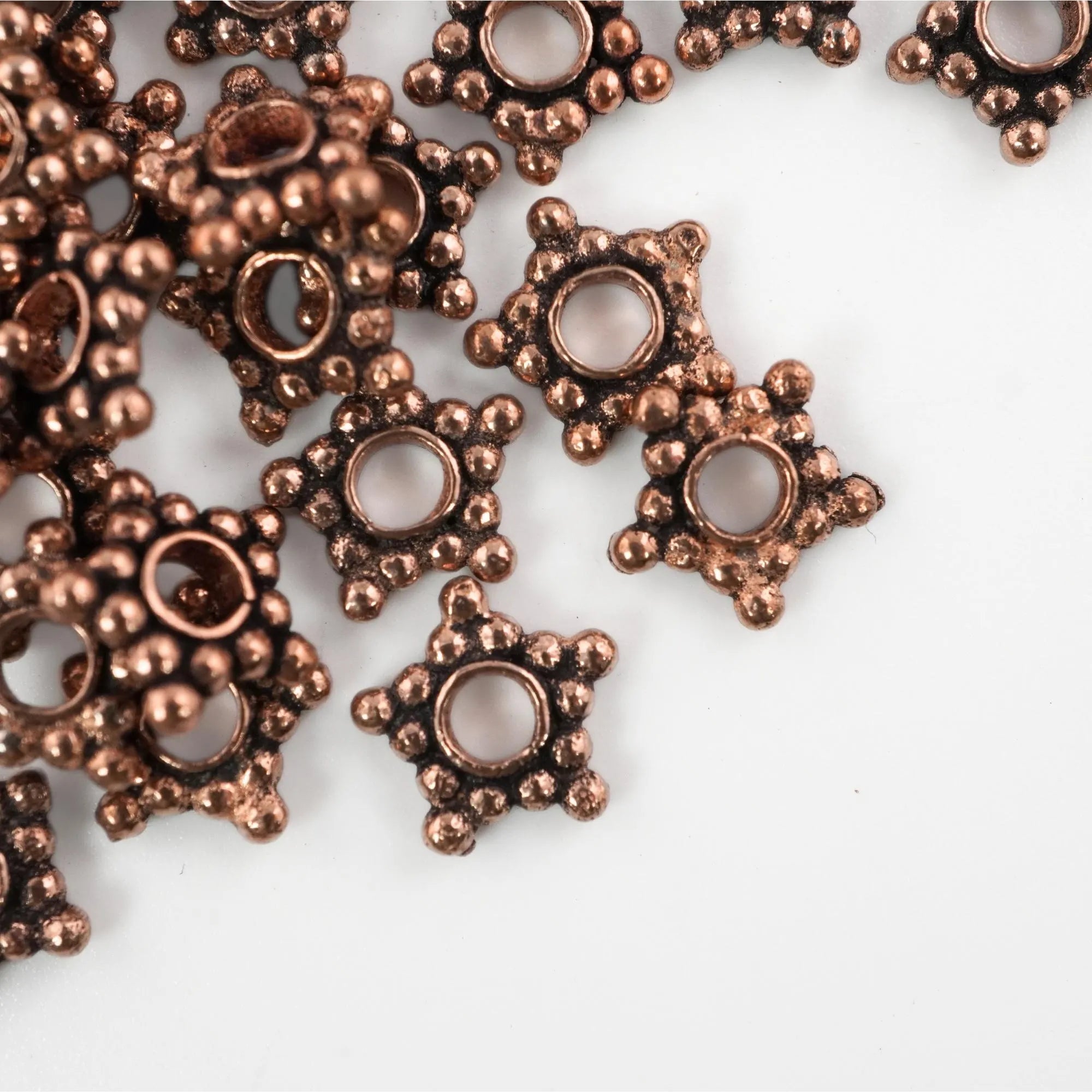 Antique Copper Star Shape Daisy Spacers Bead