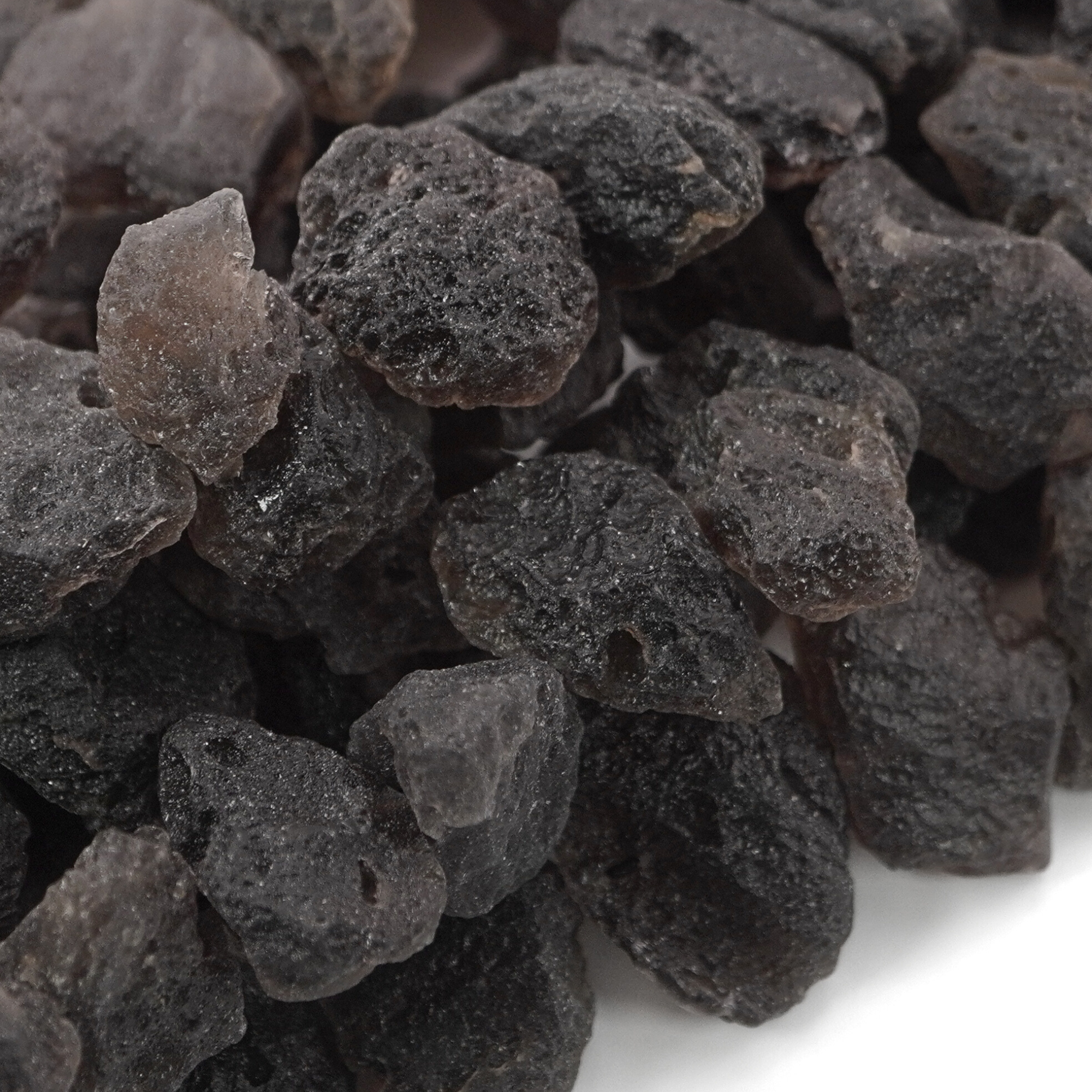 Black Tektite Side Drill Nugget Shape Gemstone Strand Beads 