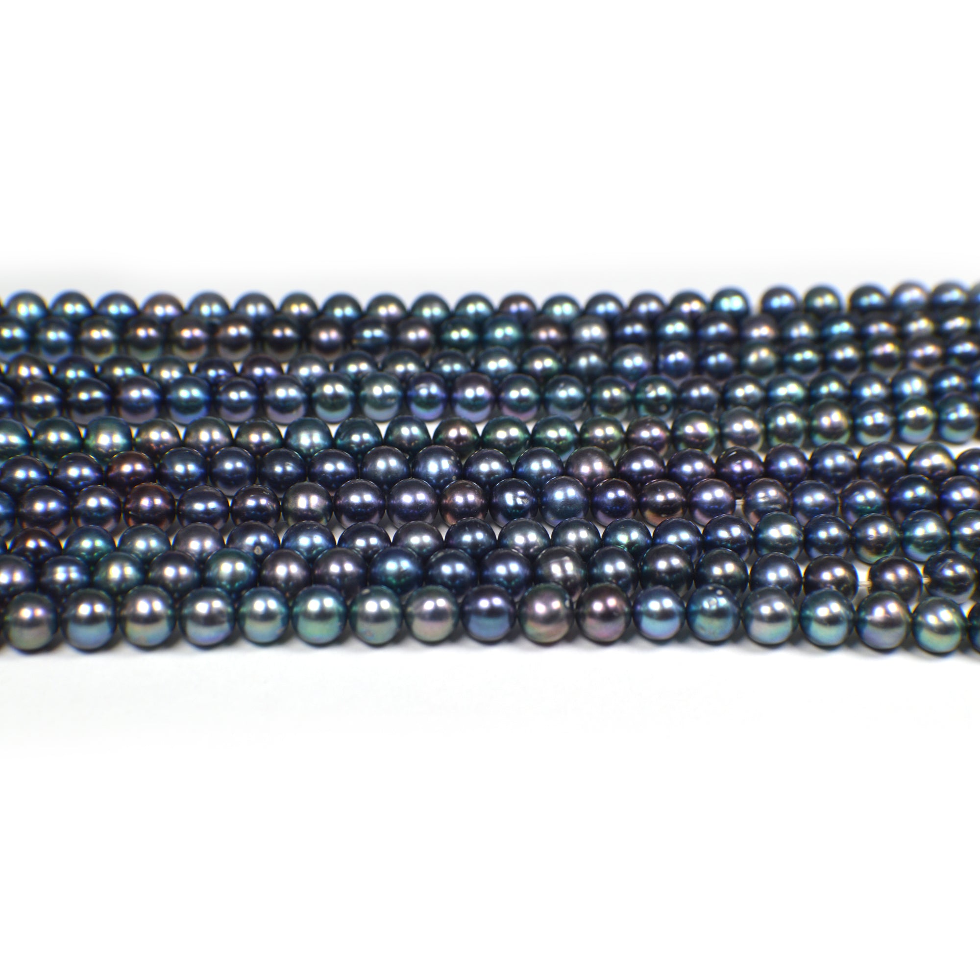Blue peacock potato pearls

