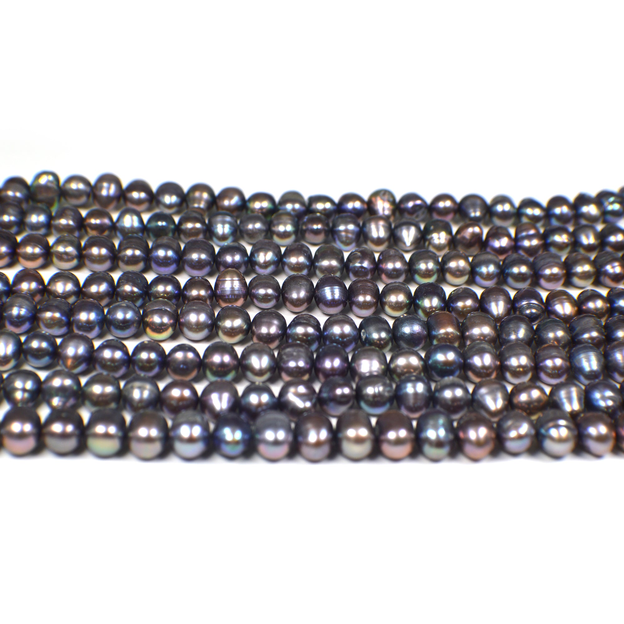 Blue potato pearls for jewelry making

