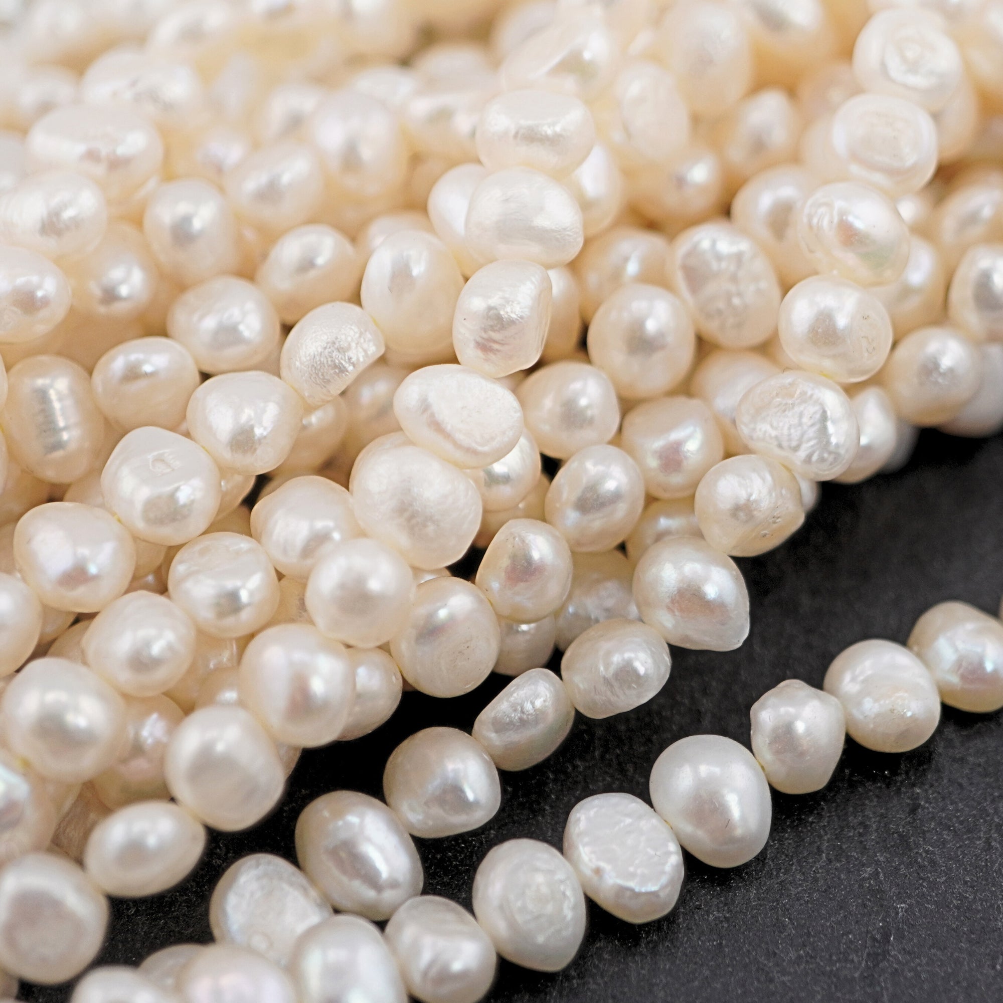 Bulk White Baroque Freshwater Pearl Beads

