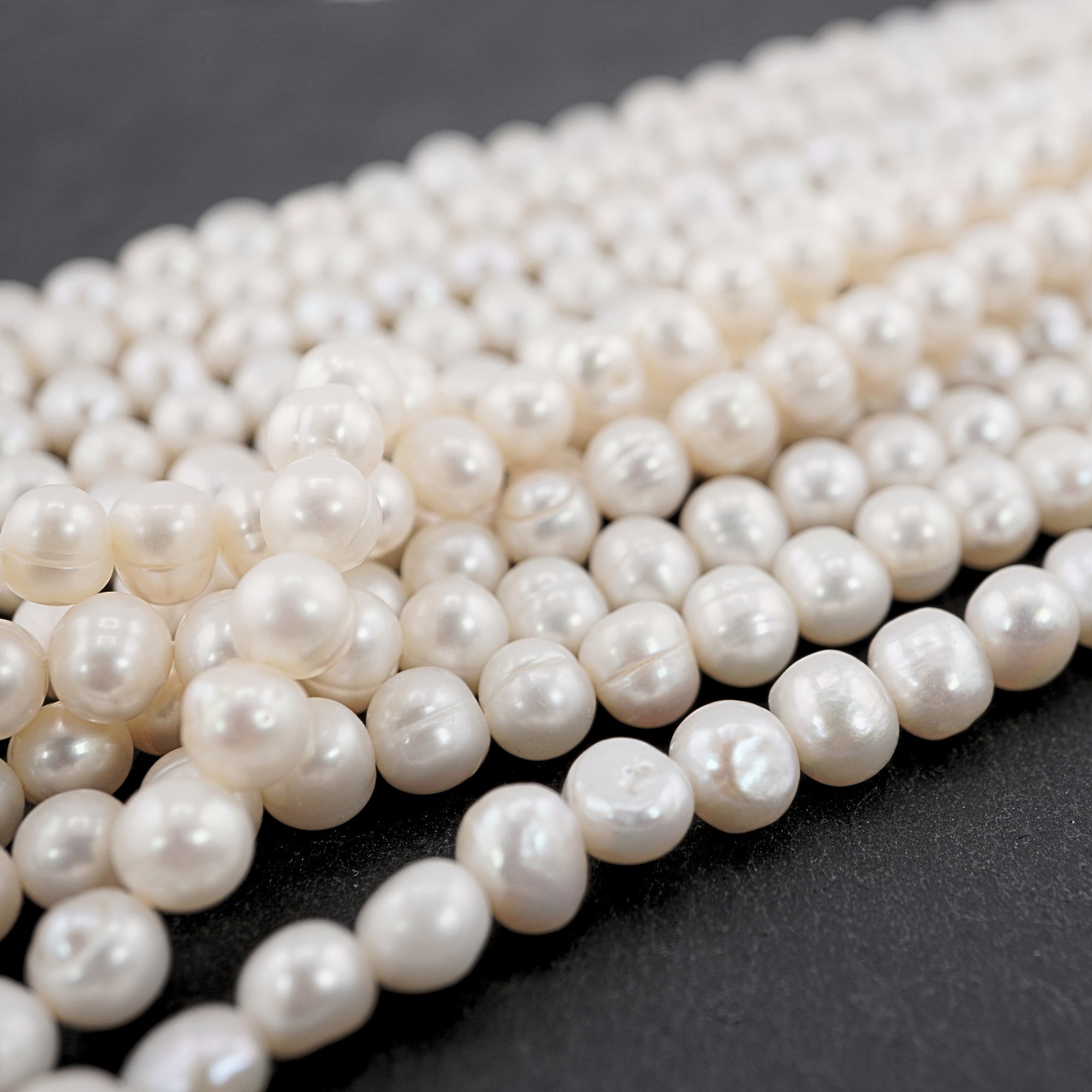 Buy freshwater pearls online – white potato shape


