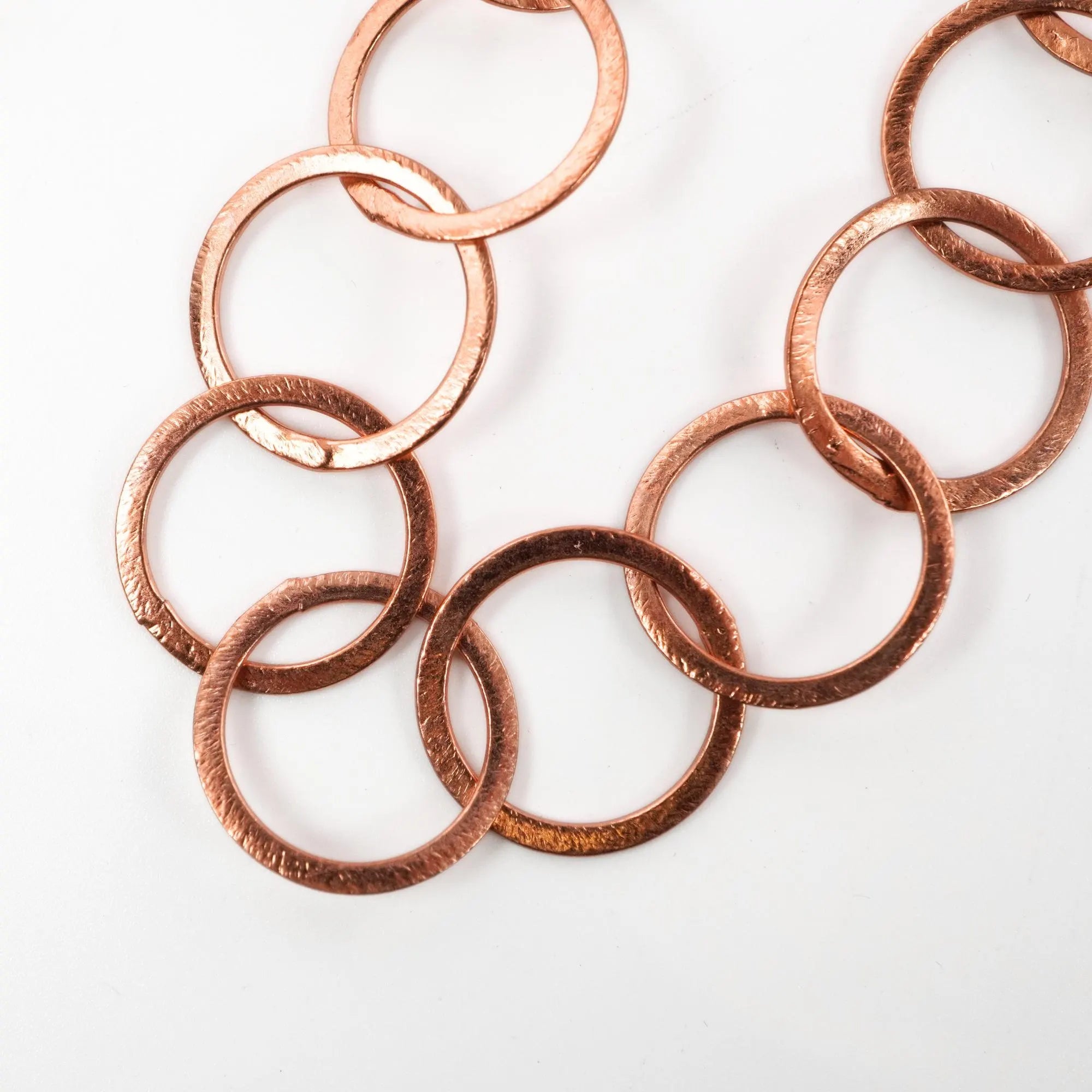 Antique Copper Round Shape Boho and Vintage Findings Link Chain