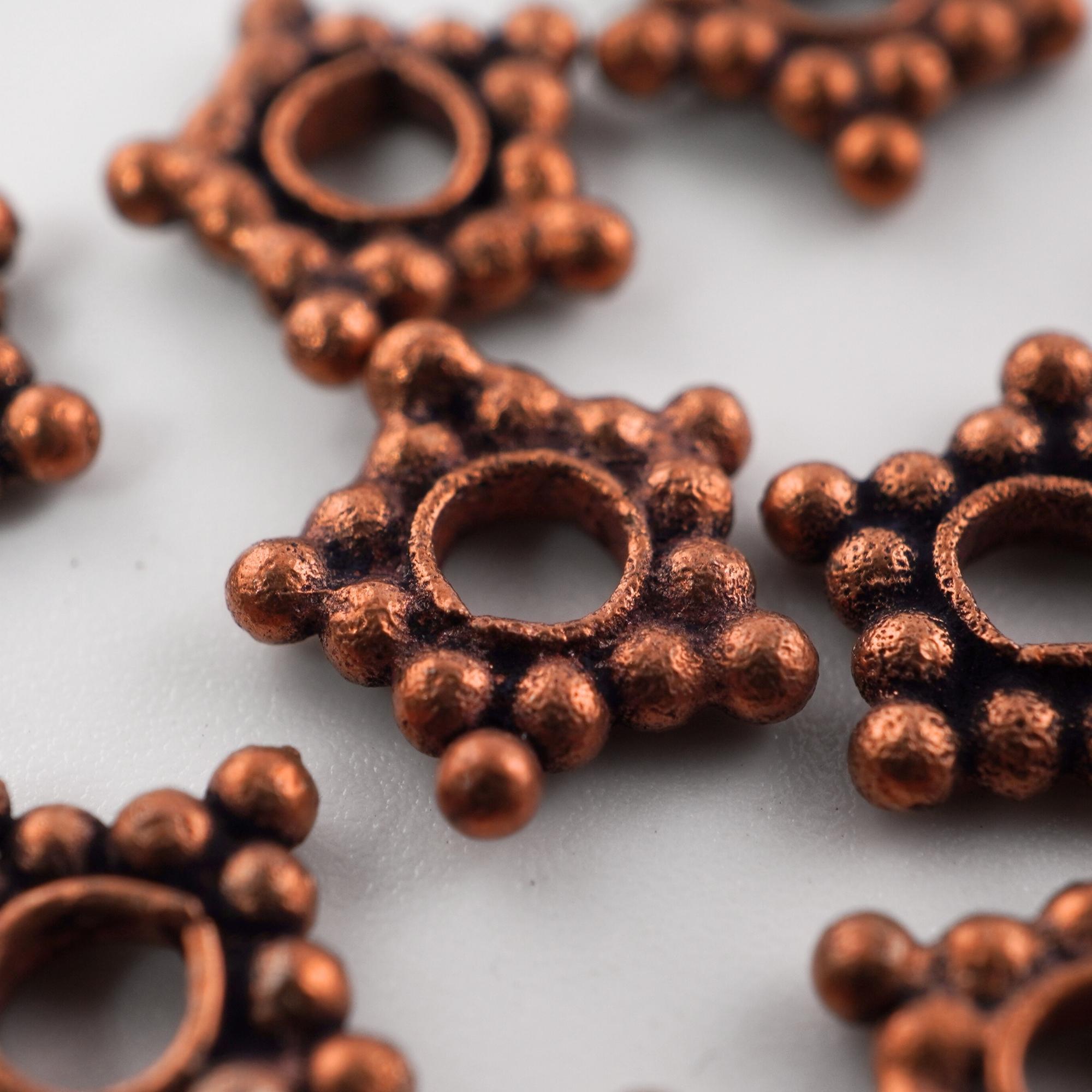 Antique Copper Star Shape Daisy Spacers Bead