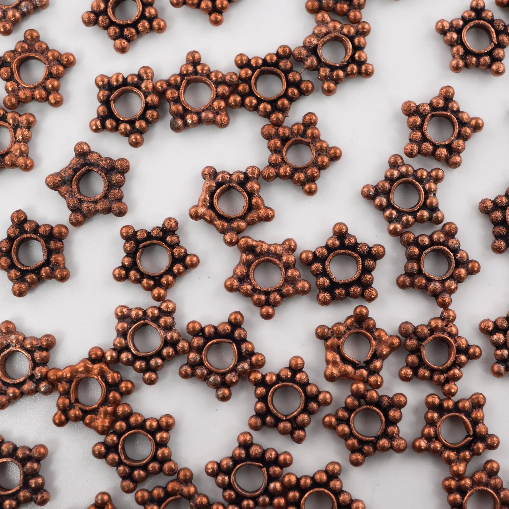 Antique Copper Star Shape Daisy Spacers Bead