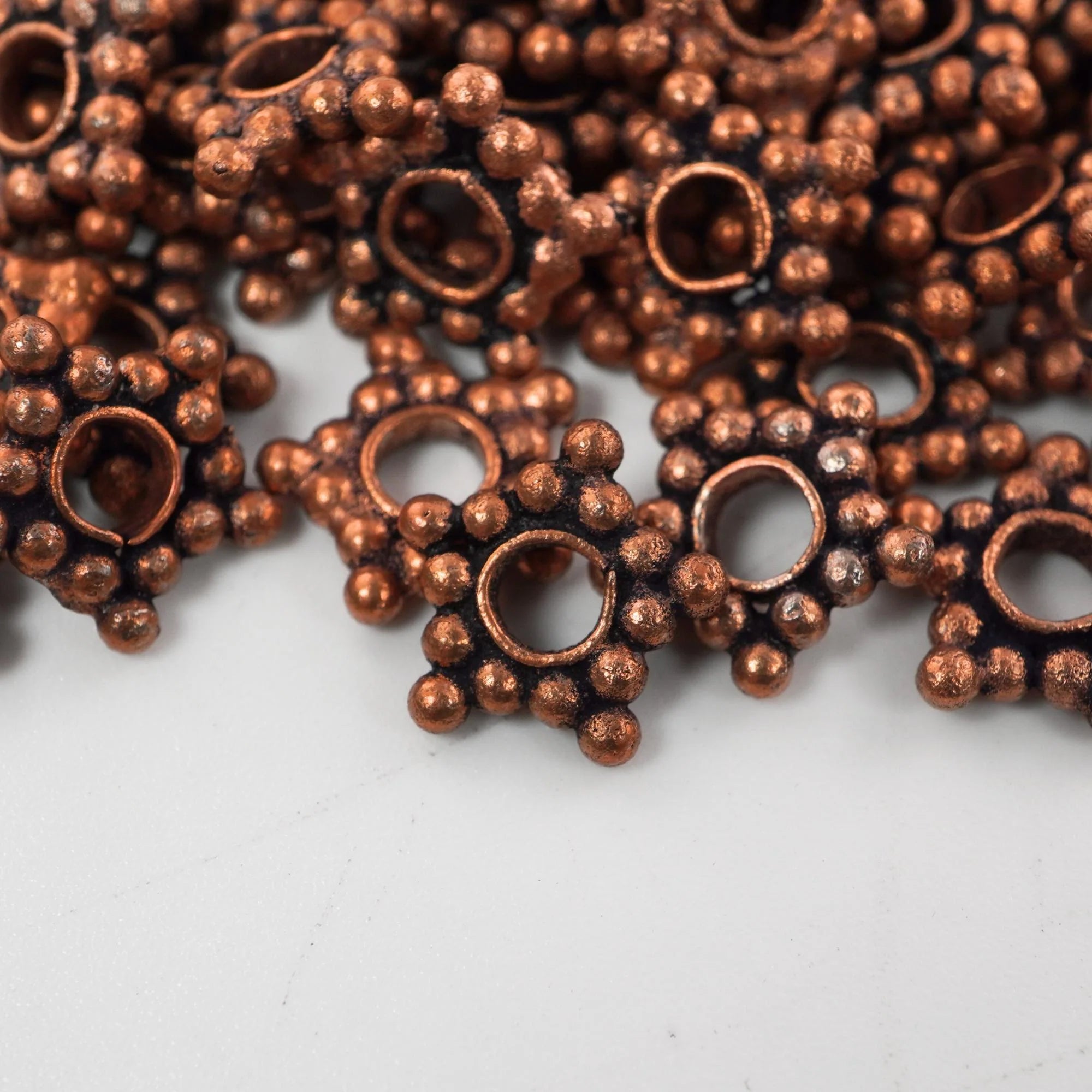 Antique Copper Star Shape Daisy Spacers Bead