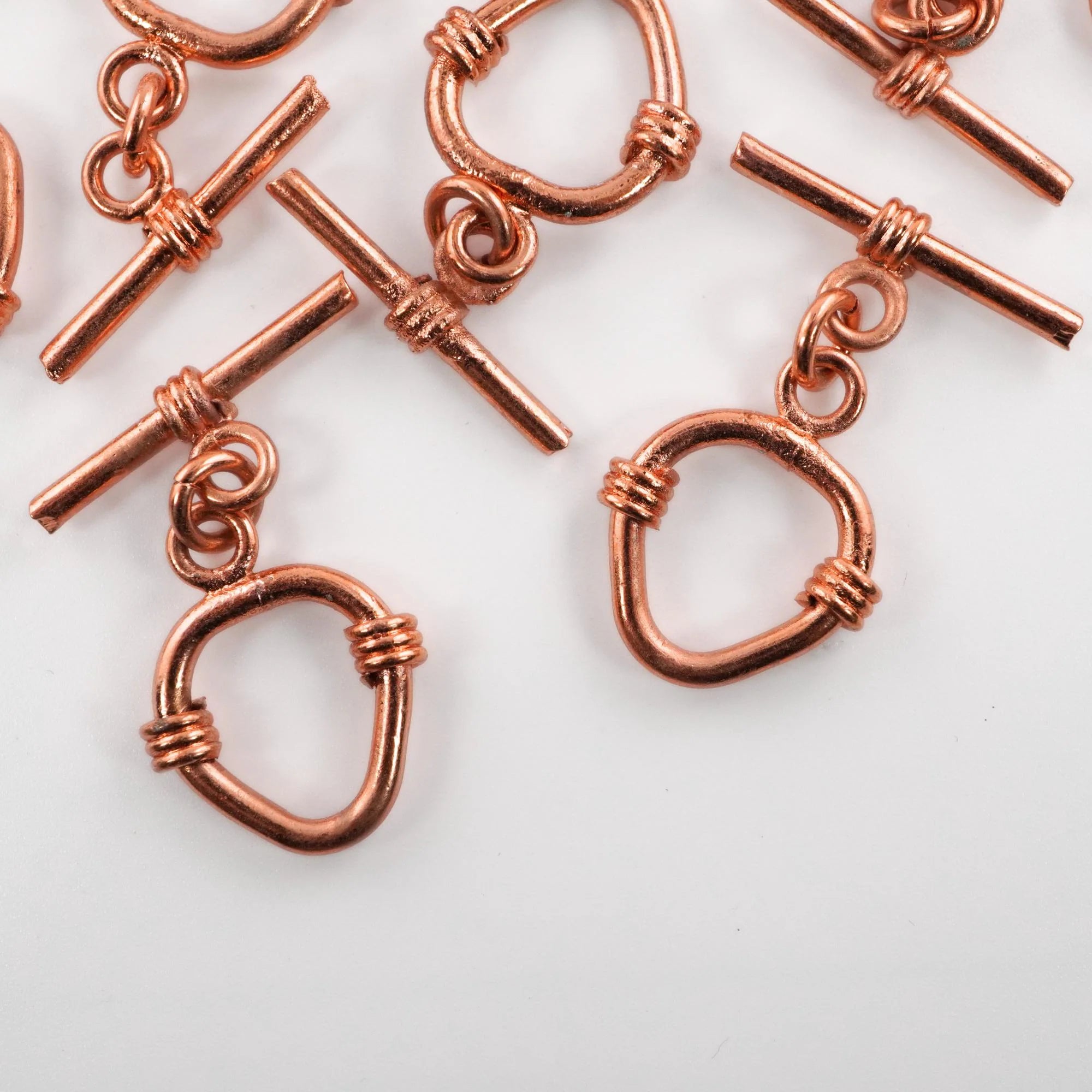 Antique Copper Bali Toggle Clasp Real Copper Clap Hook