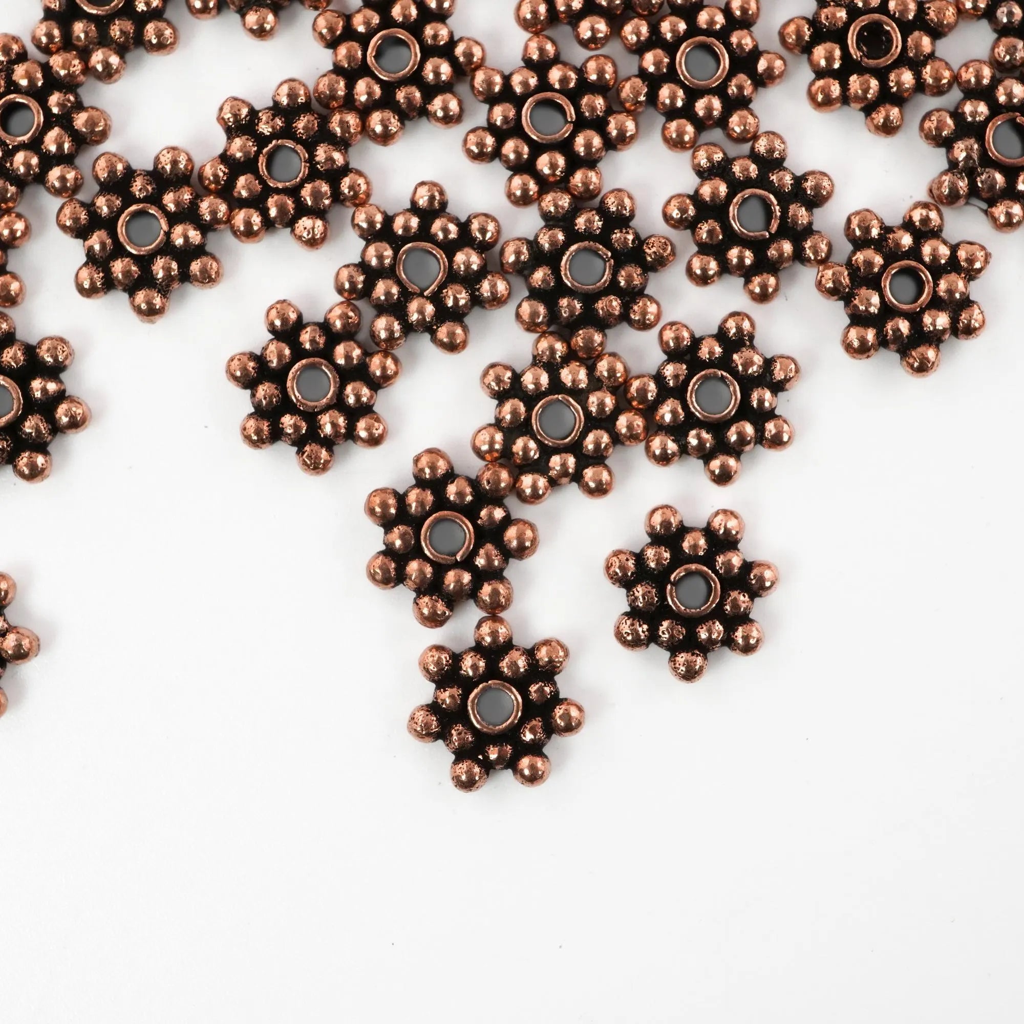 Antique Copper Flower Shape Daisy Spacers Beads