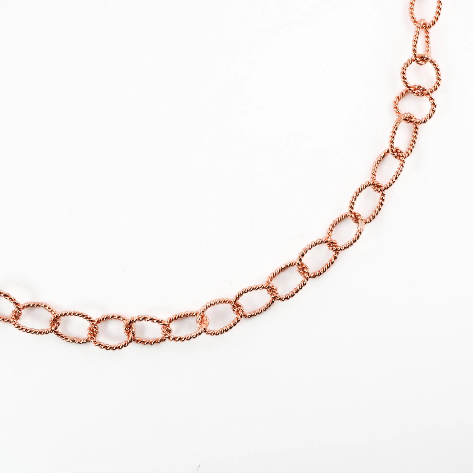 Antique Copper Twisted Oval Cable Link Chain
