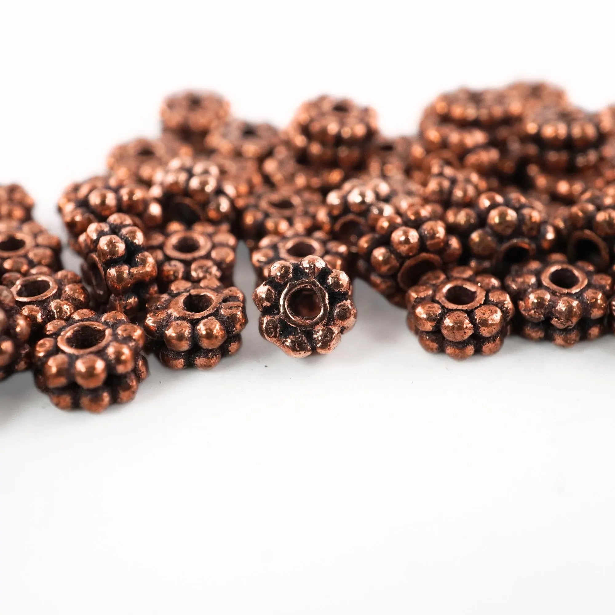 Antique Copper Flower Shape Daisy Spacers Beads Metal Bead
