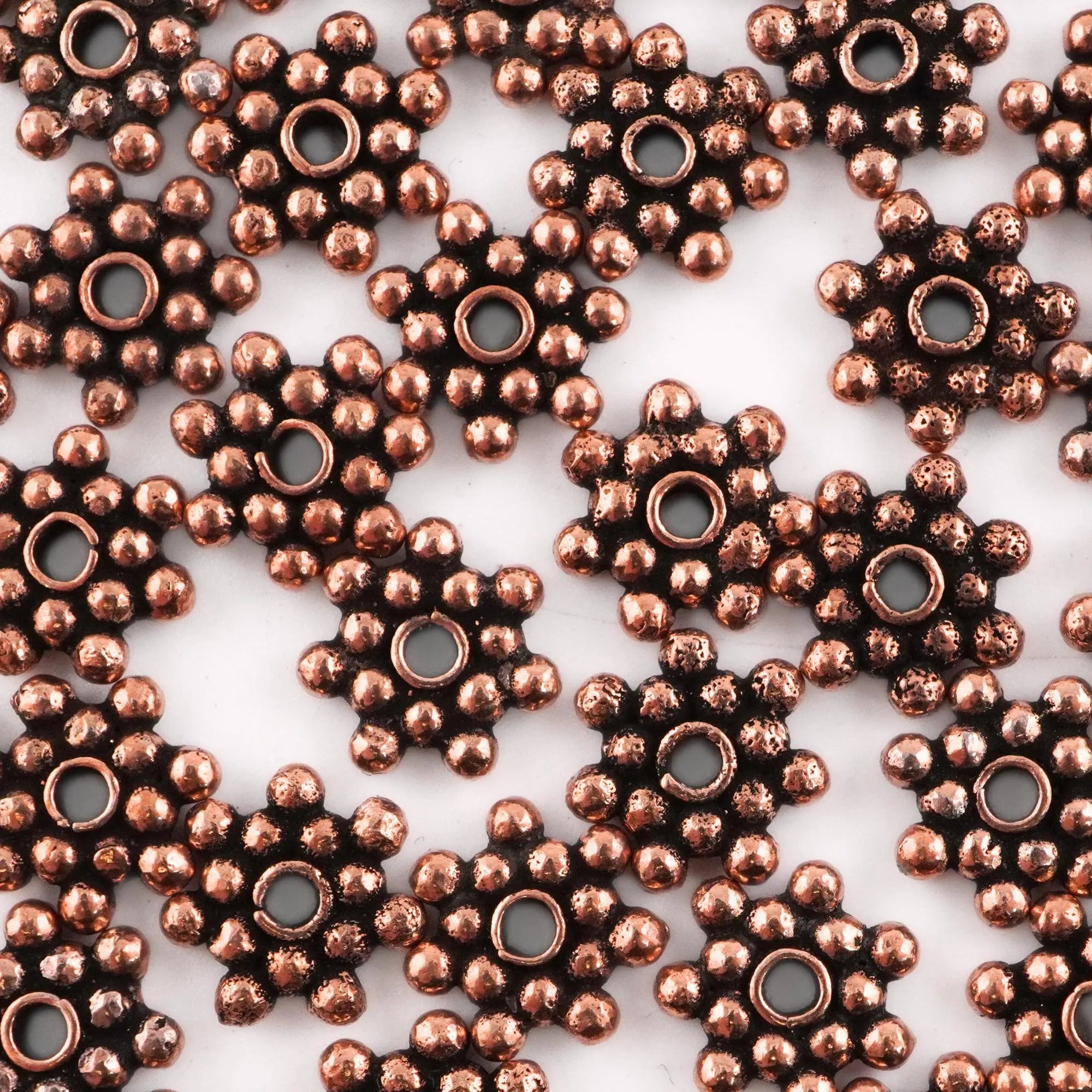 Antique Copper Flower Shape Daisy Spacers Beads Metal Bead DIY Vintage Boho