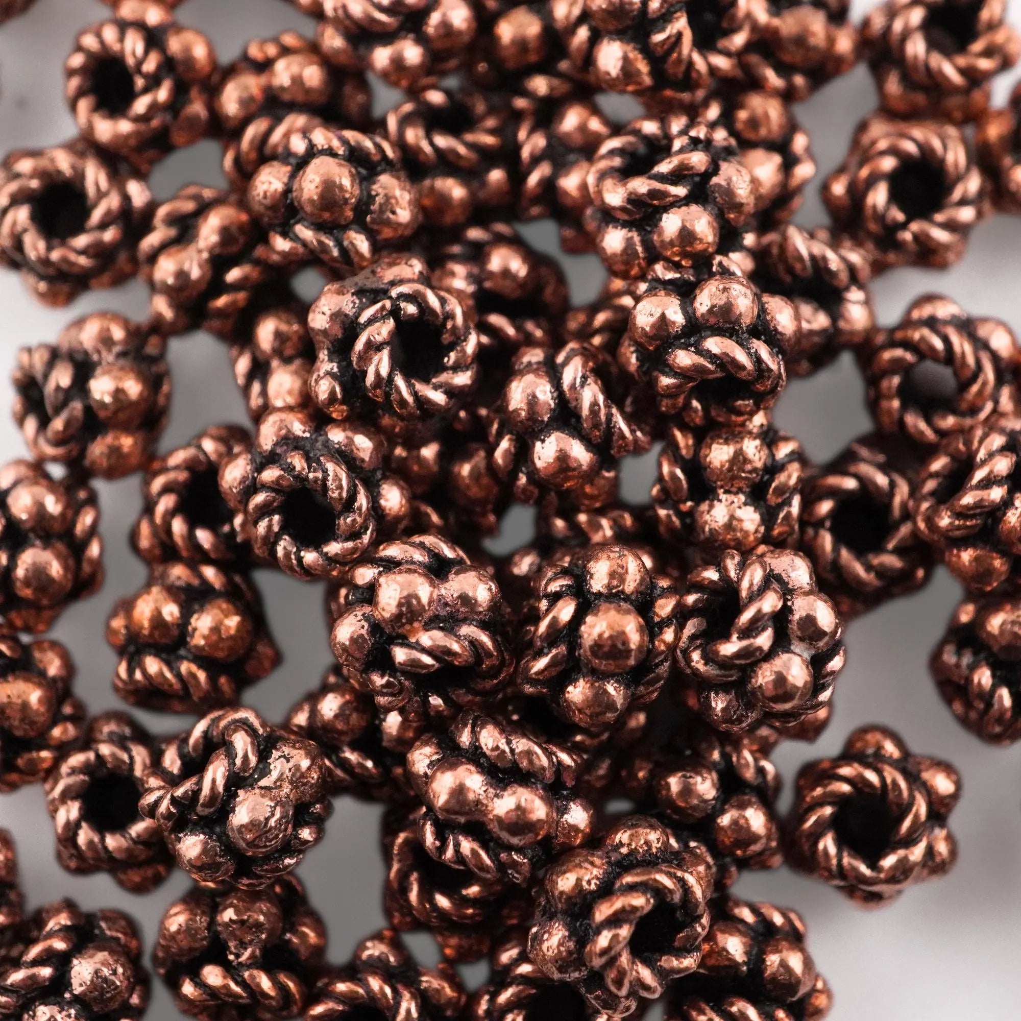 Antique Copper Flower Shape Daisy Spacers Beads Metal Bead DIY Vintage Boho