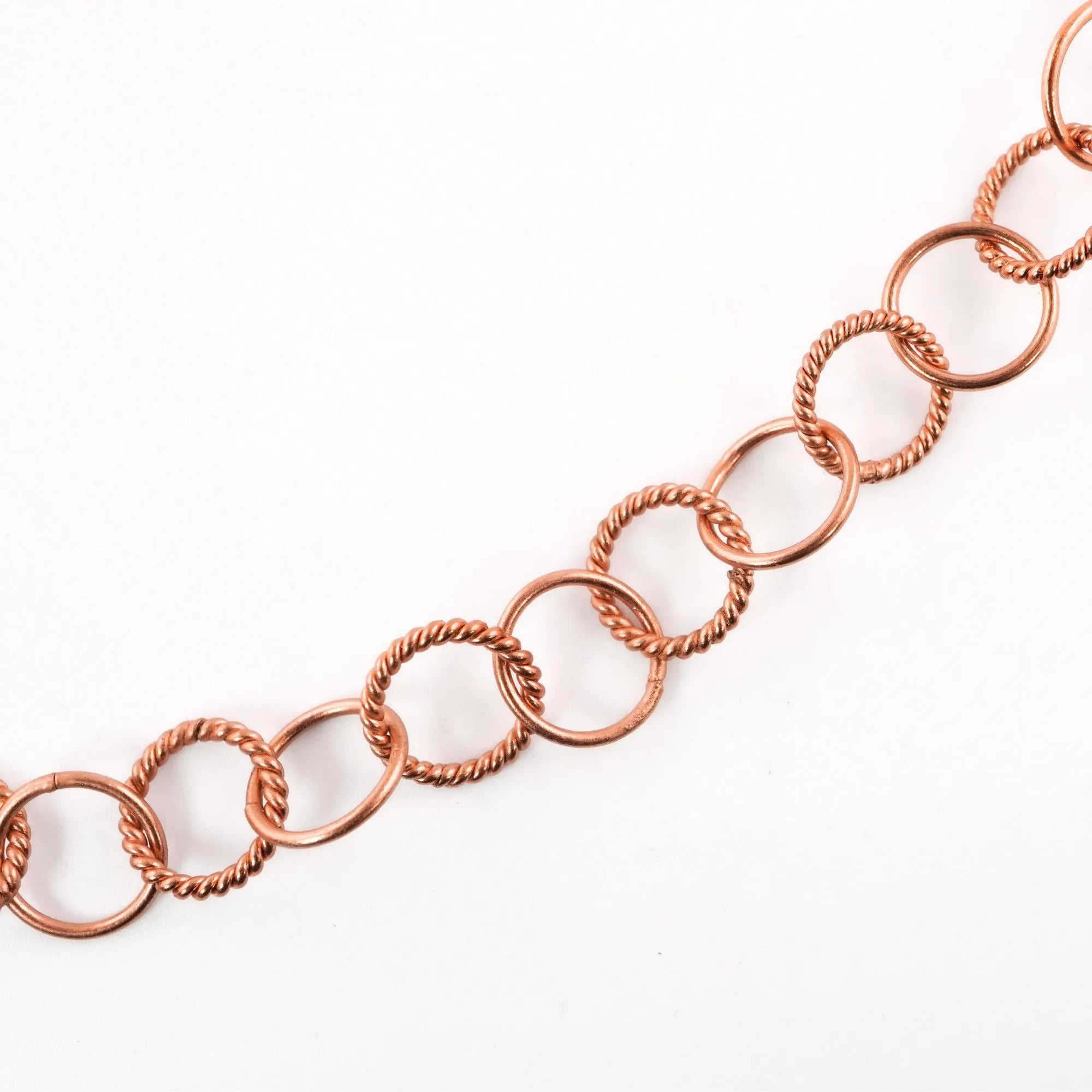 Antique Copper Twisted Round Cable Link Chain